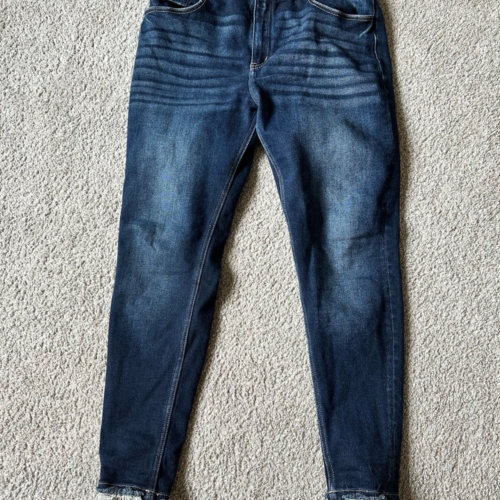 KanCan Blue Skinny Jeans with Faded Wash